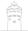 Mönchengladbach water tower, symbol for the Mönchengladbach office